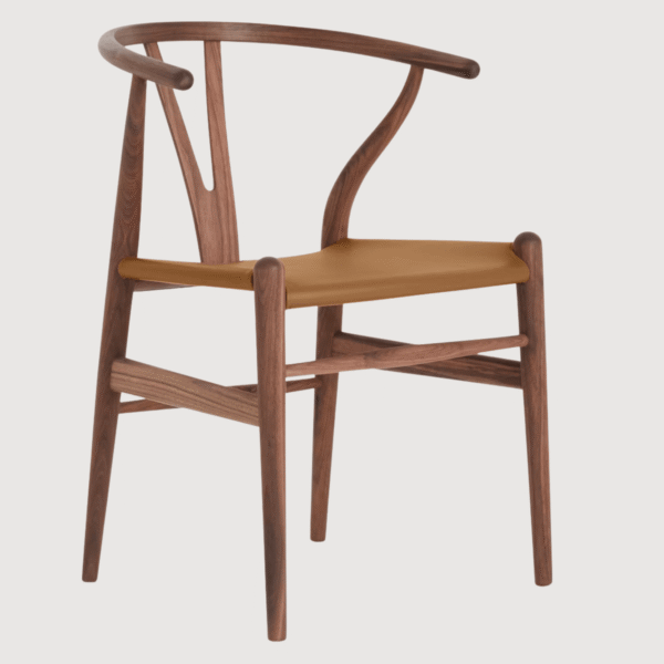 Wishbone Chair with Leather SeatWishbone Chair with Leather Seat