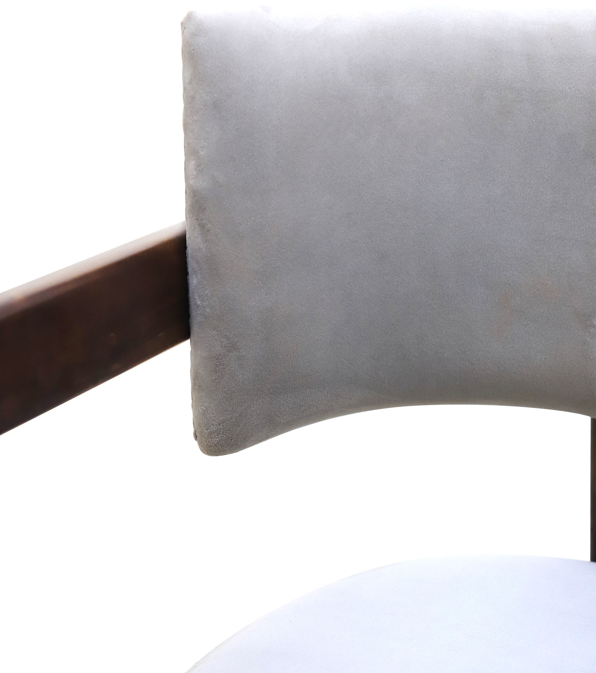 Architectural Contour Armchair (Grey Fabric) - Image 3