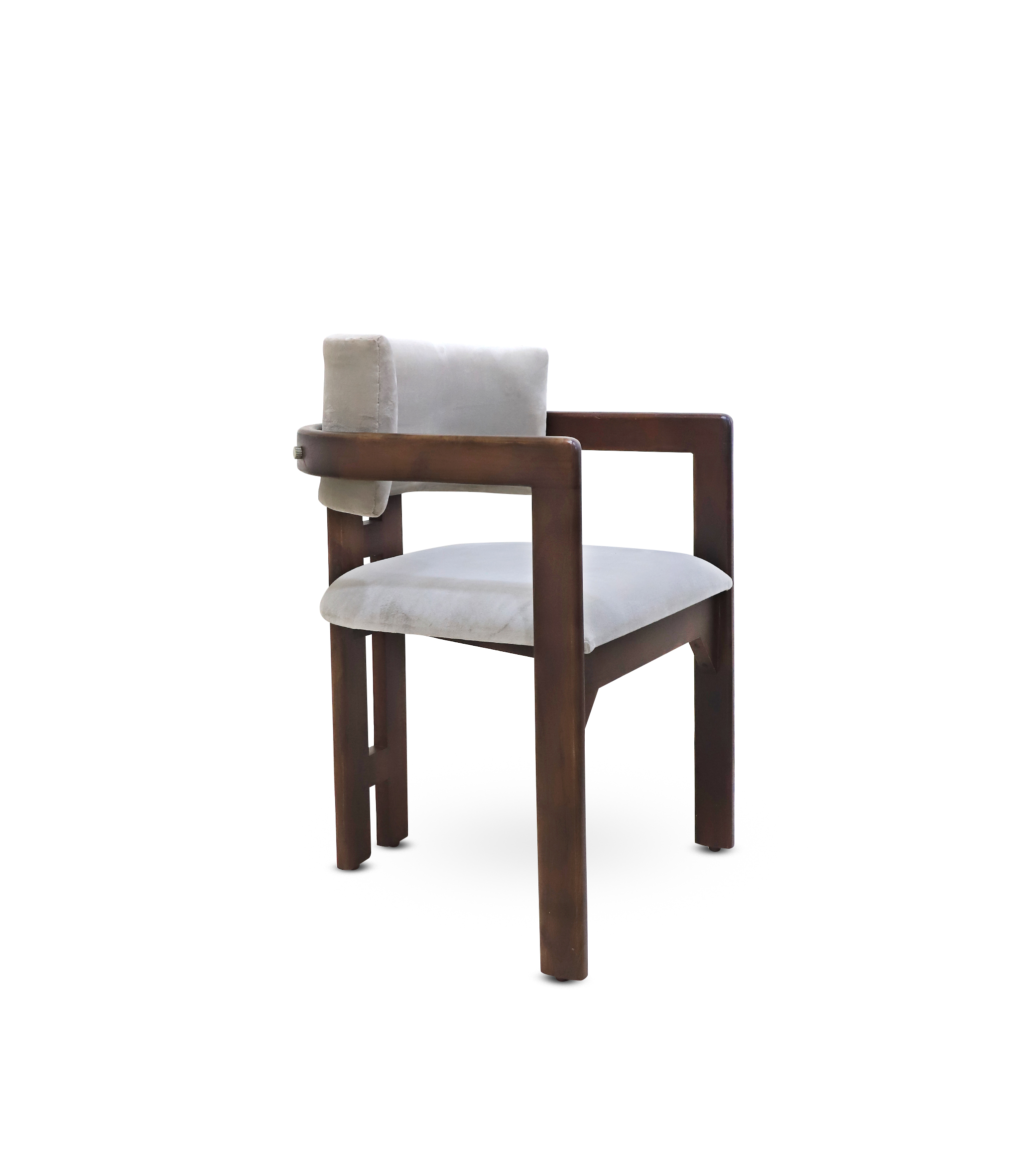 Architectural Contour Armchair (Grey Fabric) - Image 4