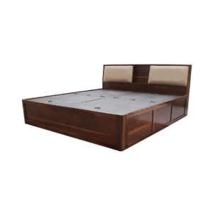 Upholstered Accent Solid Wood Storage Bed
