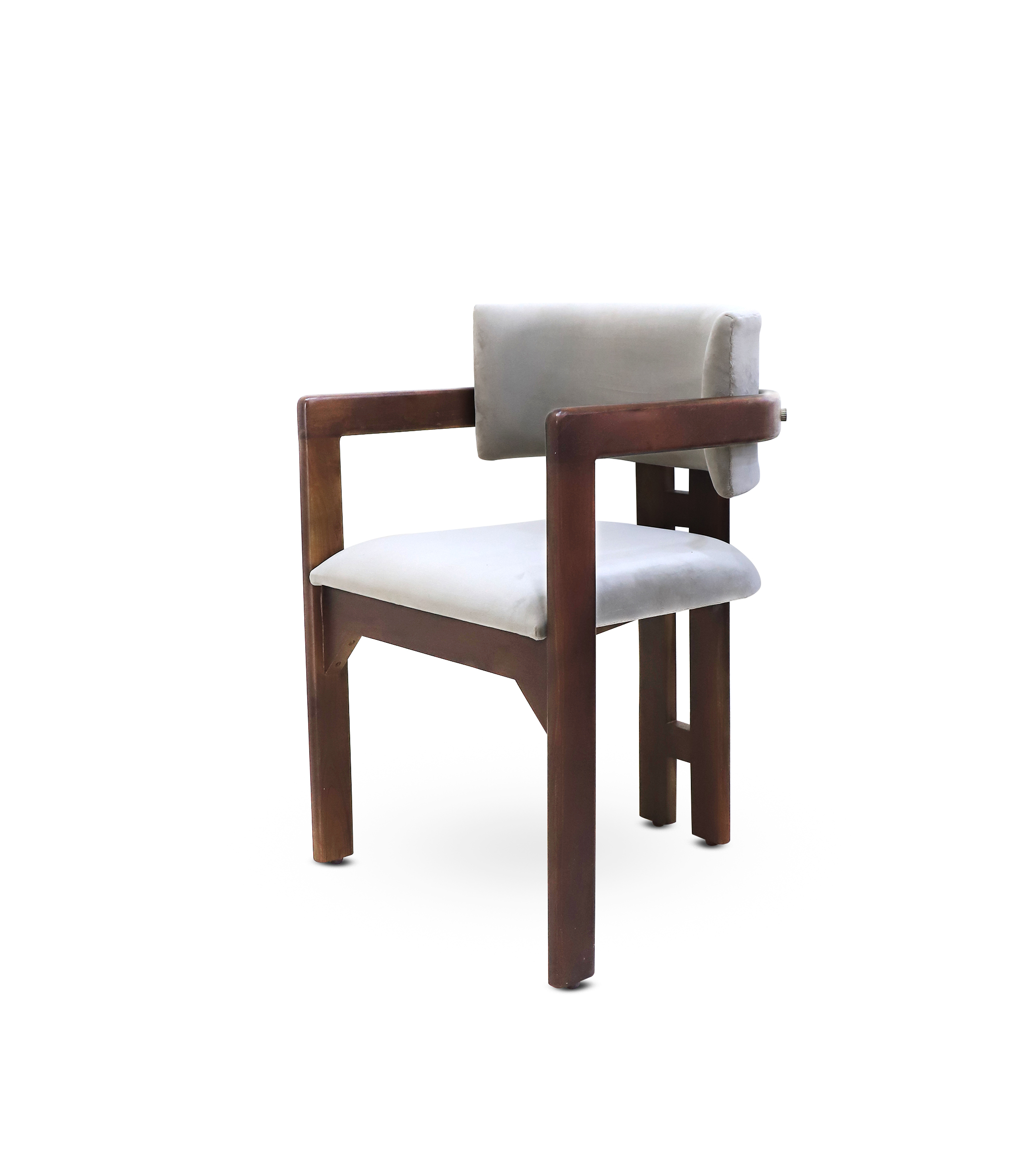 Architectural Contour Armchair (Grey Fabric)
