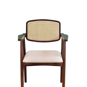 CaneWeave Solid Sheesham Arm Dining Chair